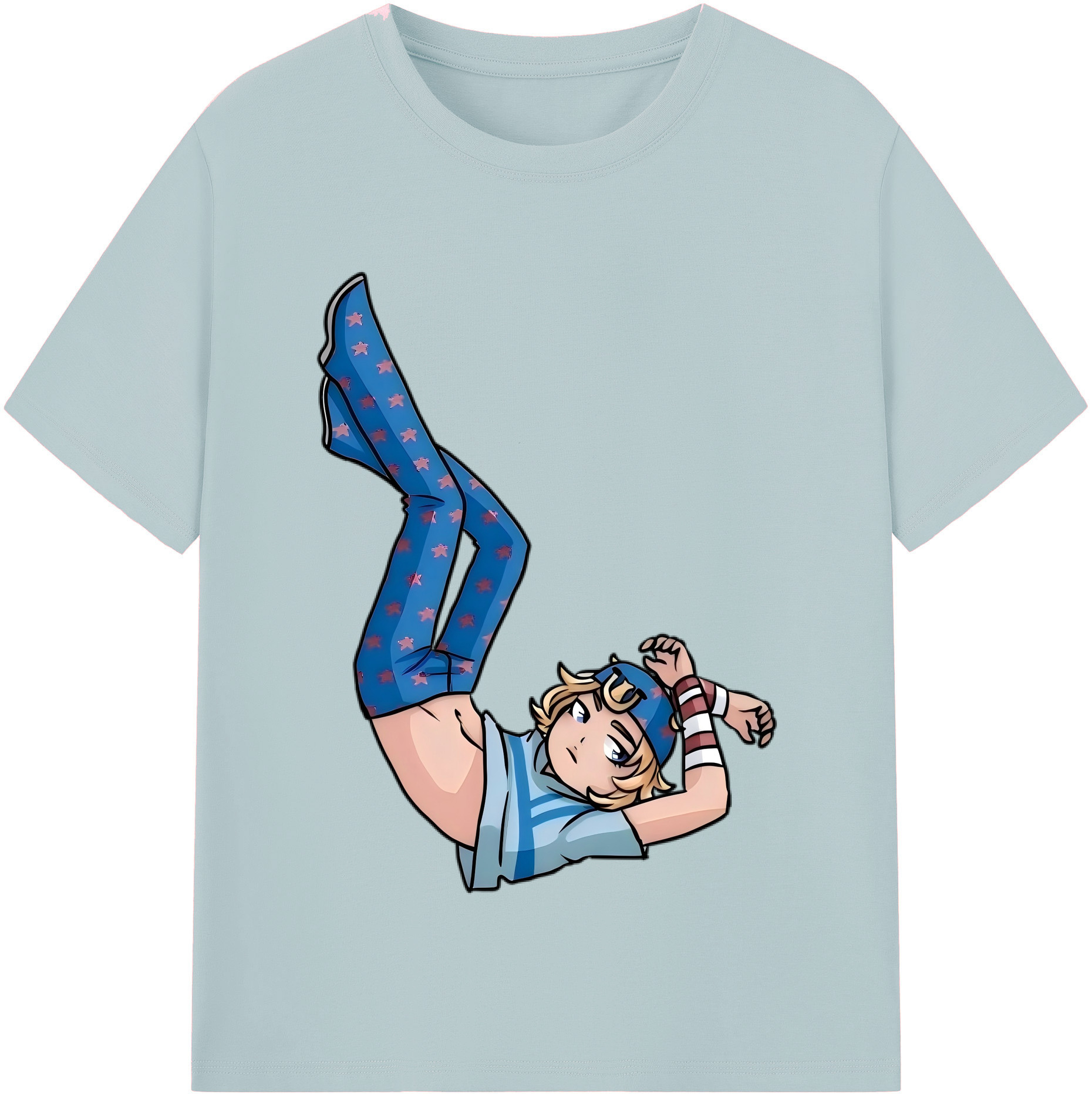 （画像用） ジョジョの奇妙な冒険 グイード?ミスタ JoJo's Bizarre Adventure Guido Mista 綿100％半袖Tシャツ（フロントプリント）